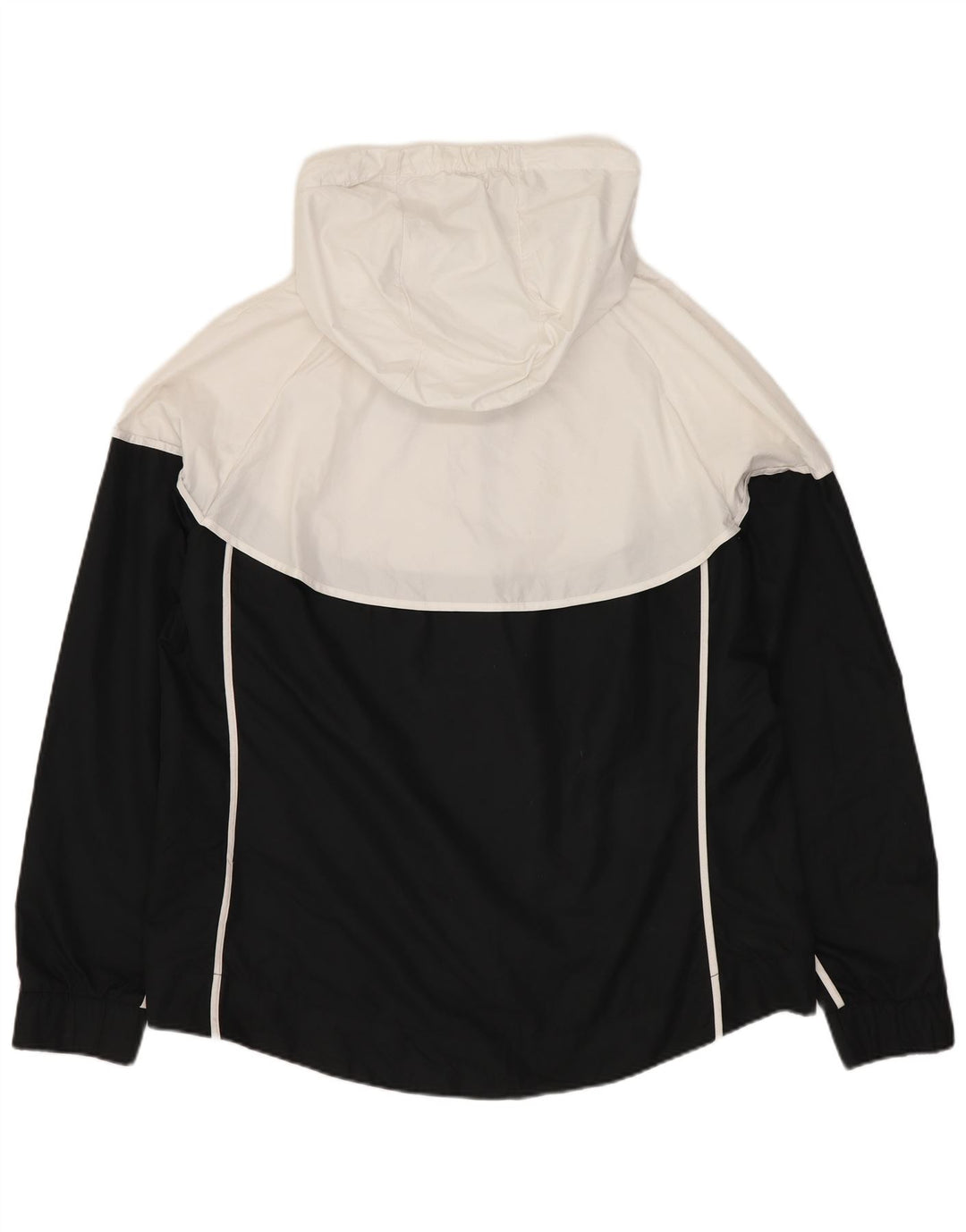 NIKE Regnjakke med hætte til mænd UK 40 Large Black Colourblock Polyester