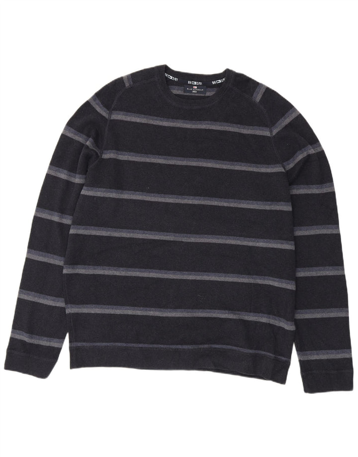 Marks & Spencer Herre Blue Harbor Crew Neck Jumper Sweater 2XL Sort