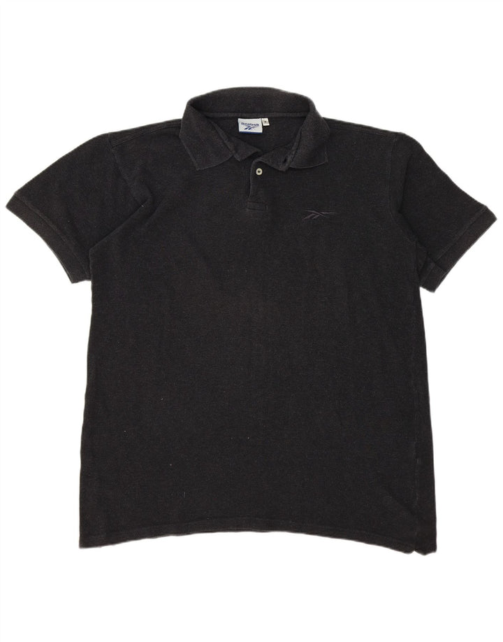 Reebok herre poloshirt, stor grå bomuld