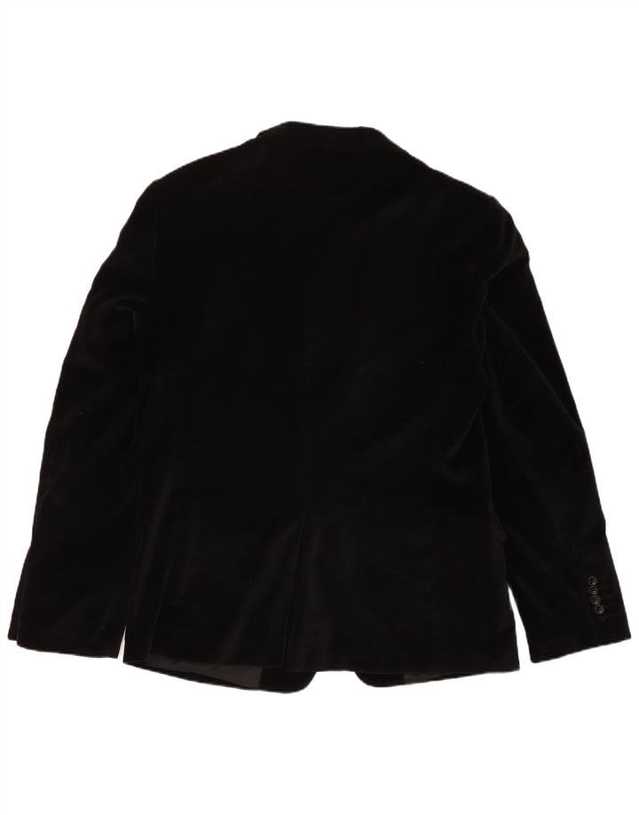 Calliope Herre 2 Button Velvet Blazer Jacket IT 52 XL Sort Bomuld