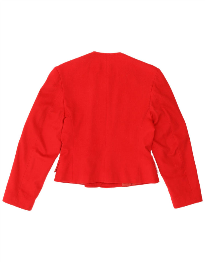 DK.PEDRINI Dame 4-knaps blazerjakke UK 12 Medium Rød