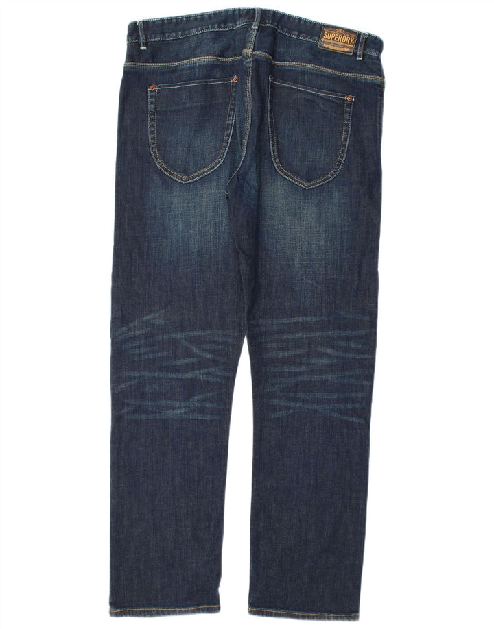 Superdry Straight Jeans til mænd W36 L32 blå bomuld