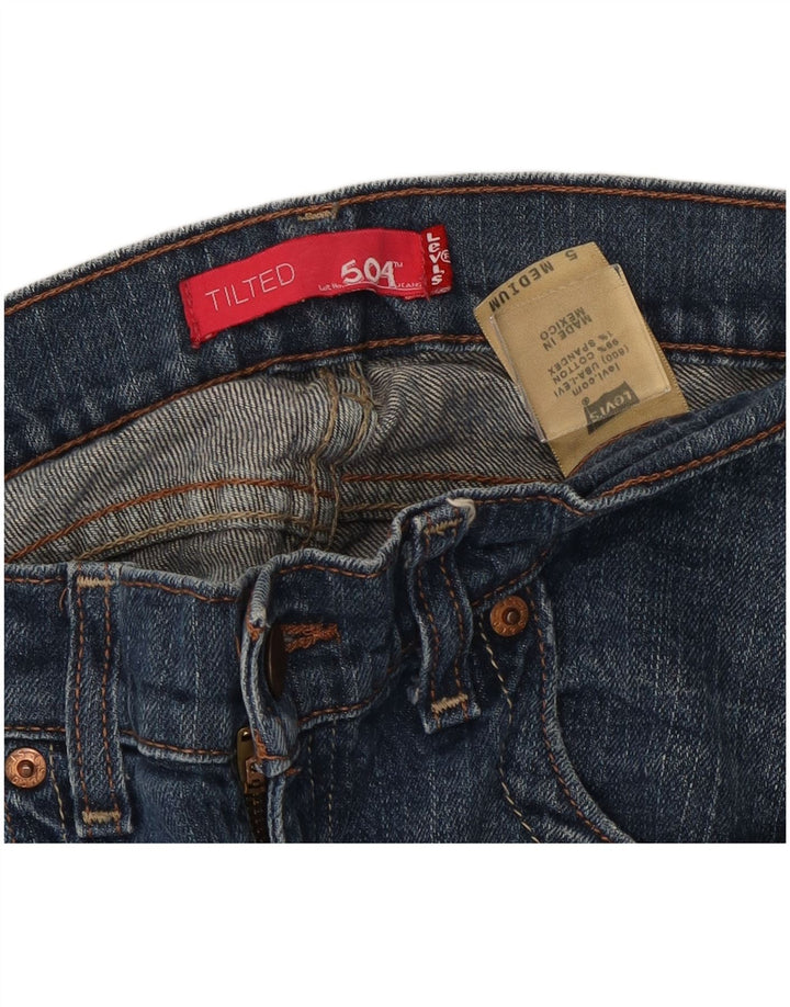 Levi's Dame 504 Vippede Slim Jeans US 5 Medium W30 L32 Blå Bomuld