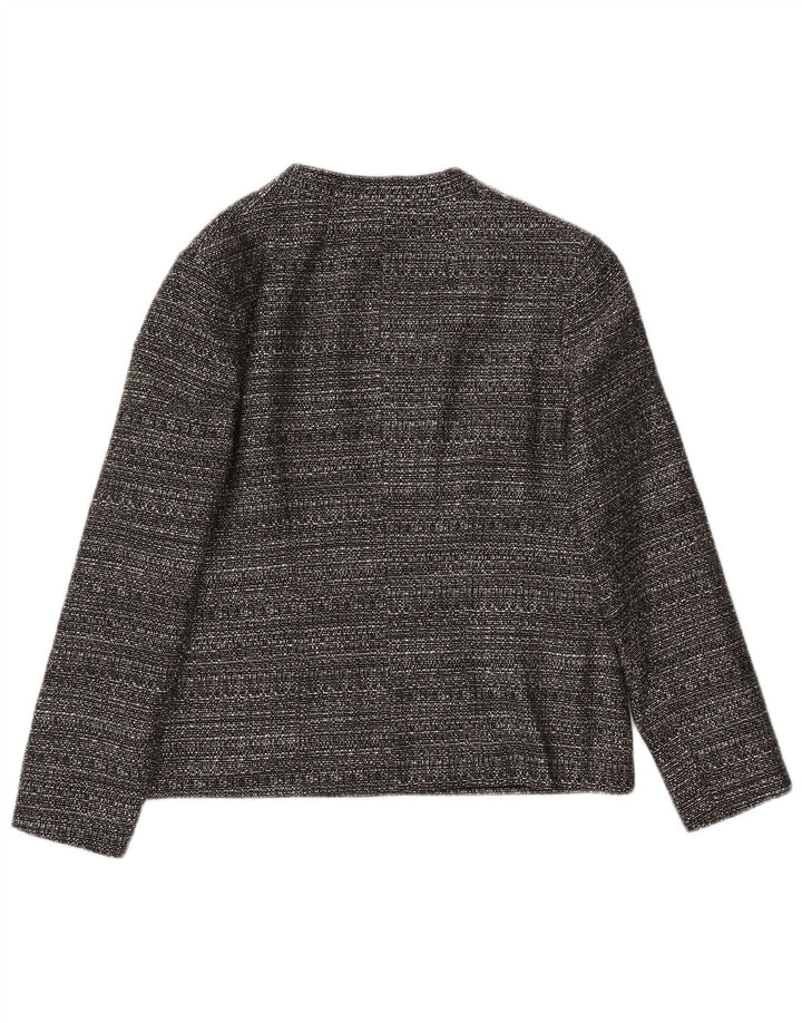 Eastex Dame 1 Knap Blazer Jacket UK 12 Medium Grey Flecked Polyester