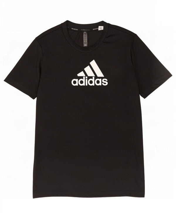 Adidas Dame Grafisk T-Shirt Top UK 12/14 Medium Sort Polyester