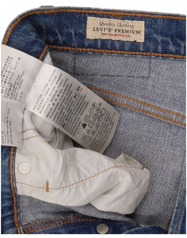 LEVI'S Herre 501 Straight Jeans W27 L30 Blå Bomuld