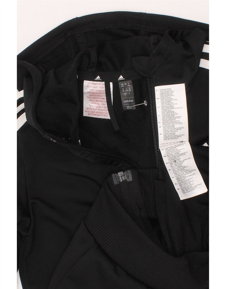 Adidas drenge hættetrøje med lynlås 6-7 år sort polyester