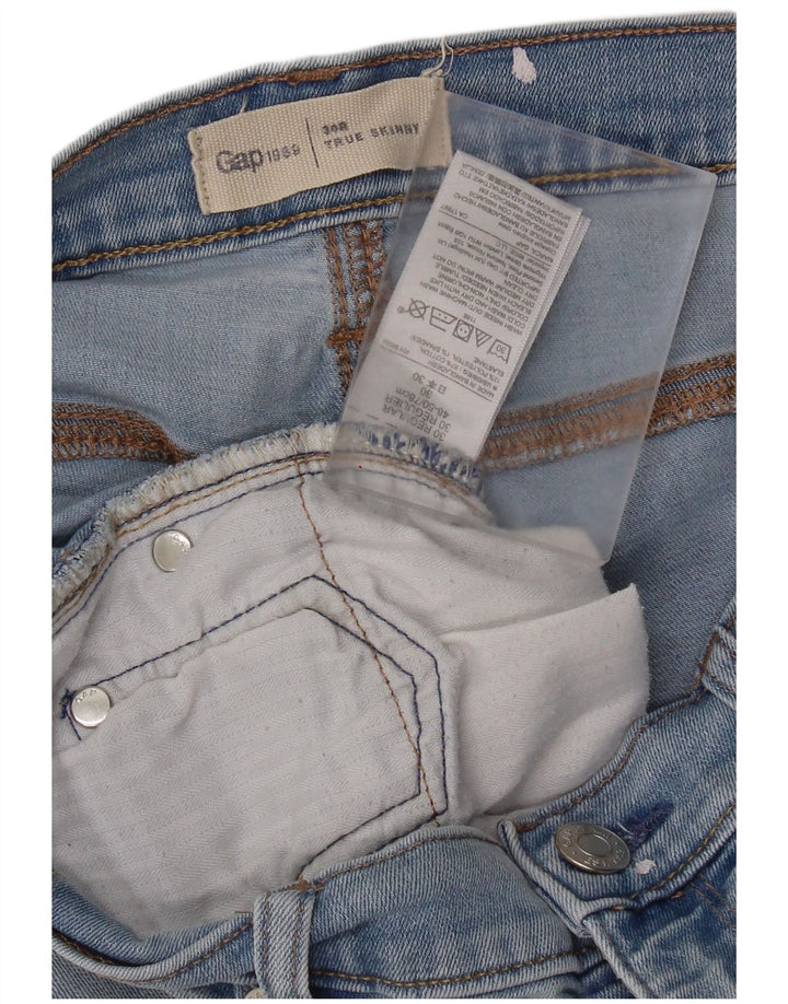 Gap Dame Skinny Jeans W30 L27 Blå plettet bomuld