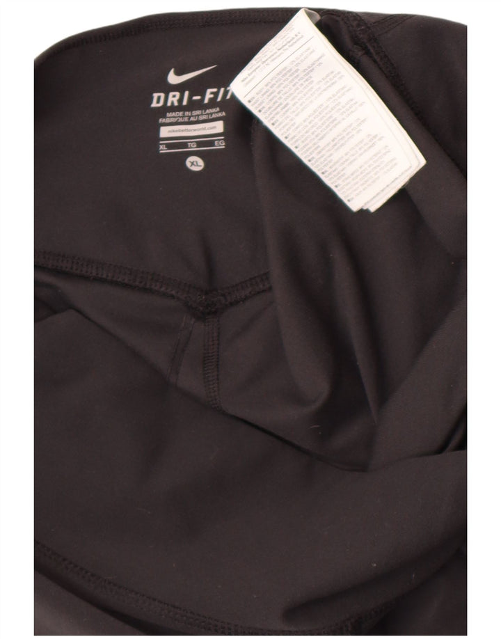 Nike Dame Dri Fit Leggings UK 18 XL Sort Polyester