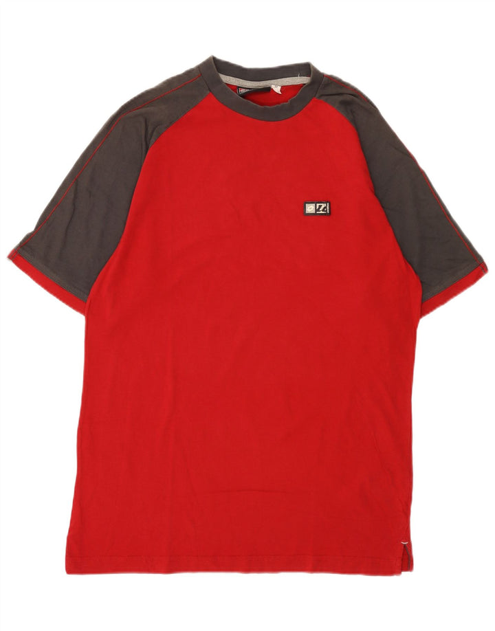 Lotto Herre T-shirt Top Medium Rød Colourblock Bomuld