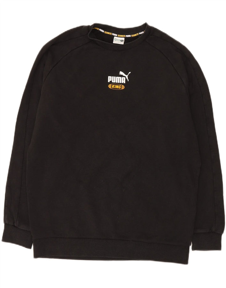 Puma Herre Grafisk Sweatshirt Jumper Stor Sort Bomuld