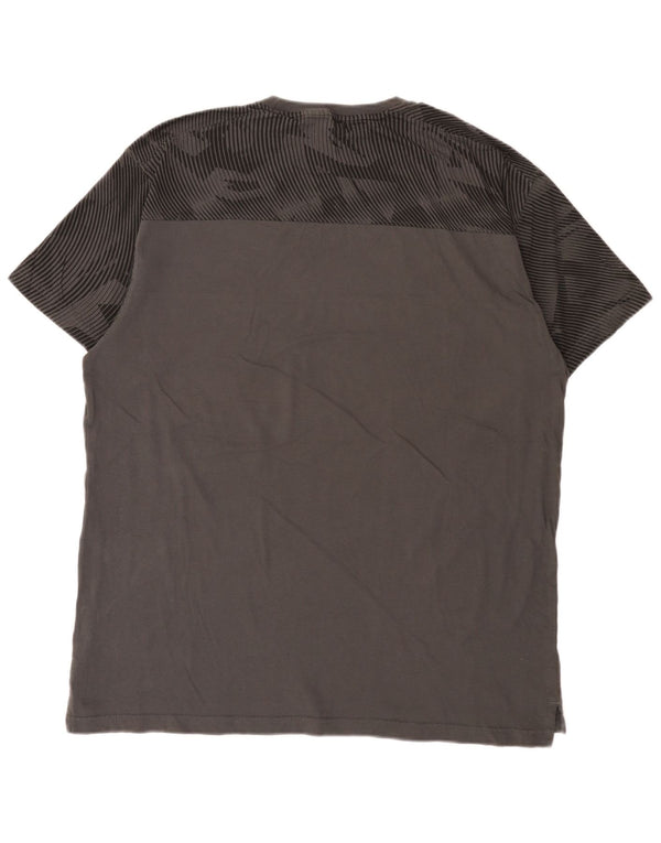 Puma Herre T-Shirt Top XL Grå Geometrisk