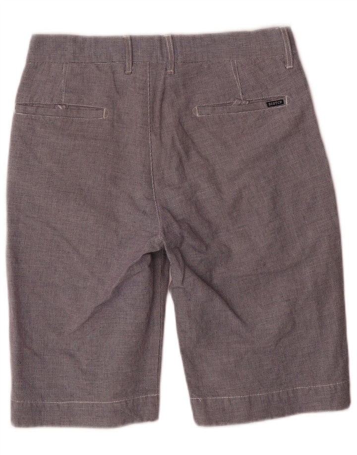Scotch & Soda Chino Shorts til mænd W30 Medium Blue Houndstooth Bomuld