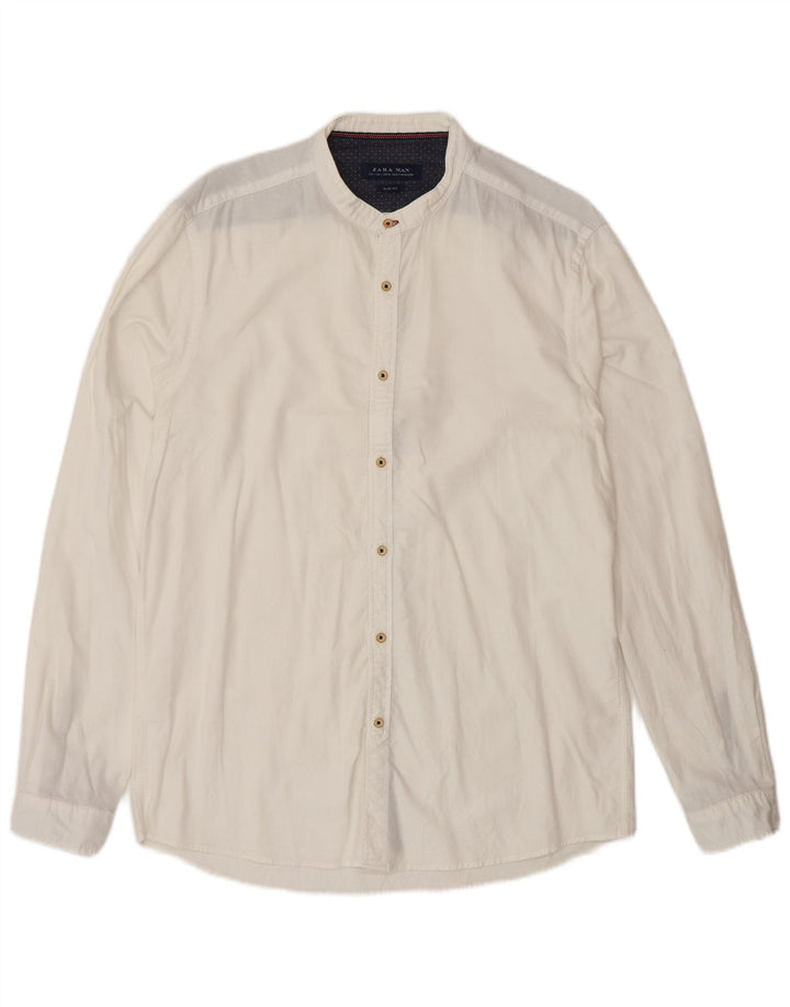 Zara Herre Slim Fit Skjorte Large White