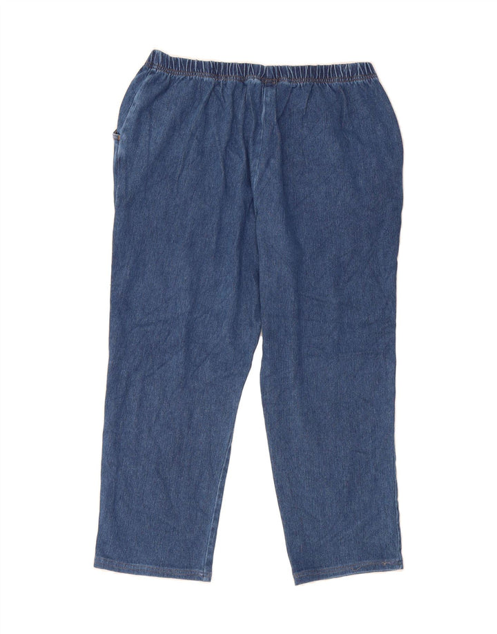 L.L.BEAN Womens Slim Cropped Jeans Large W32 L24 Blue Cotton Vintage L.L.Bean and Second-Hand L.L.Bean from Messina Hembry 