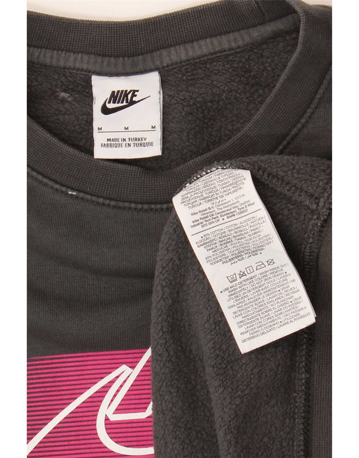 Nike Herre grafisk sweatshirt Jumper Medium Grå Bomuld