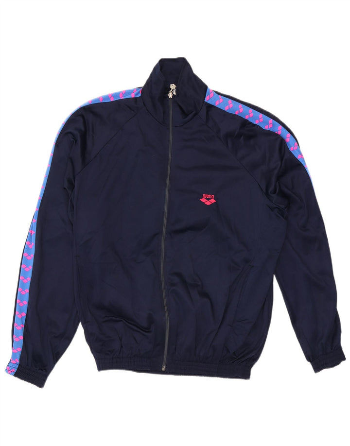 Arena Herre grafisk træningsdragt Topjakke XL Marineblå Colourblock Polyester