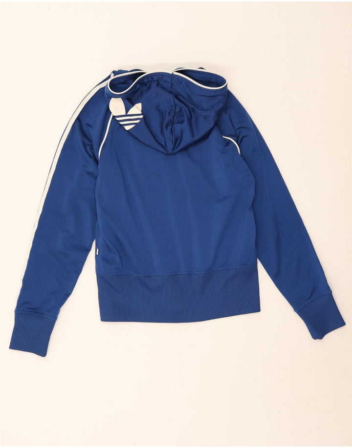 Adidas Dame Hættetrøje med lynlås EU 40 Medium Blue Polyester Sports