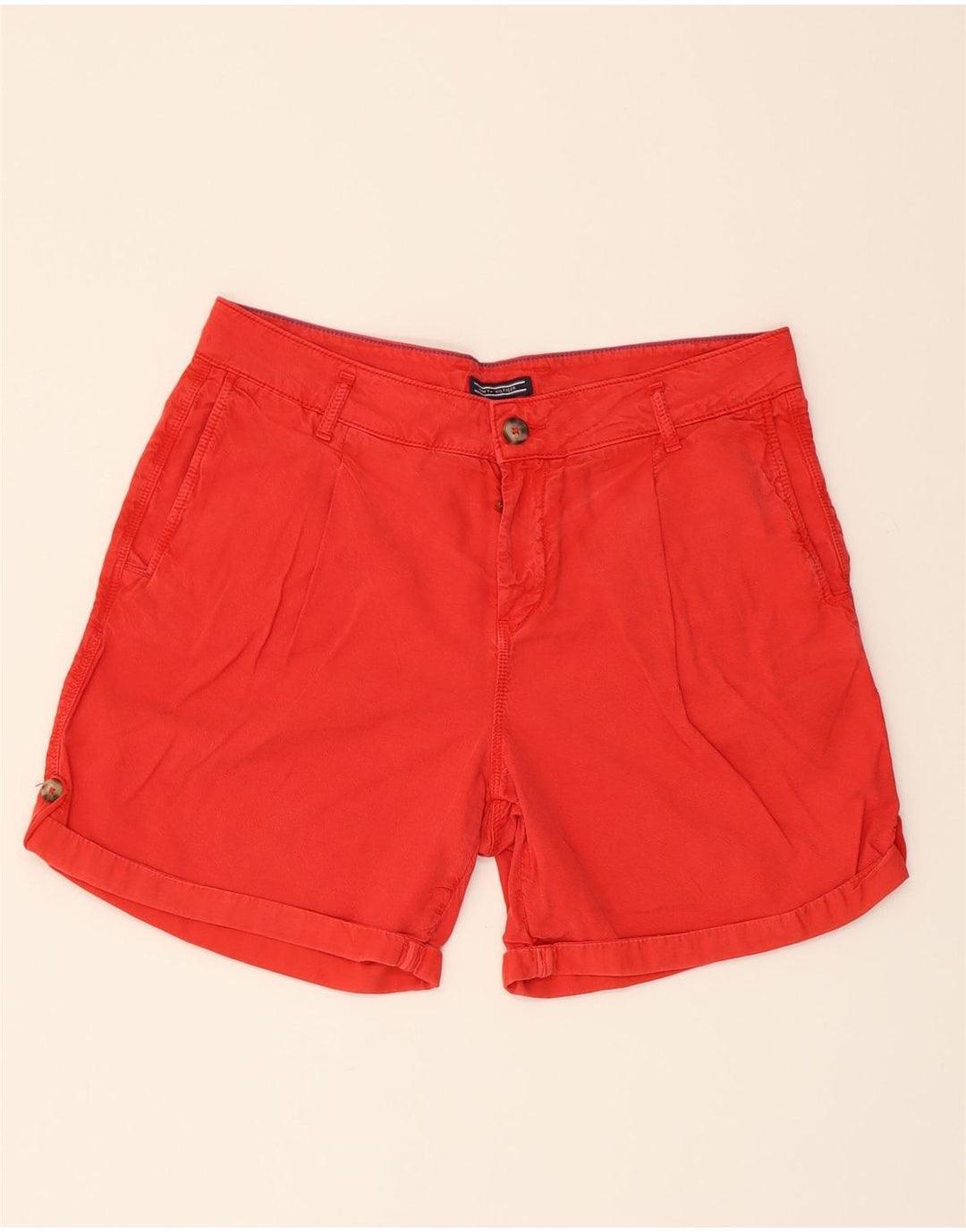 TOMMY HILFIGER Womens Chino Shorts US 8 Medium W34 Red Vintage Tommy Hilfiger and Second-Hand Tommy Hilfiger from Messina Hembry 