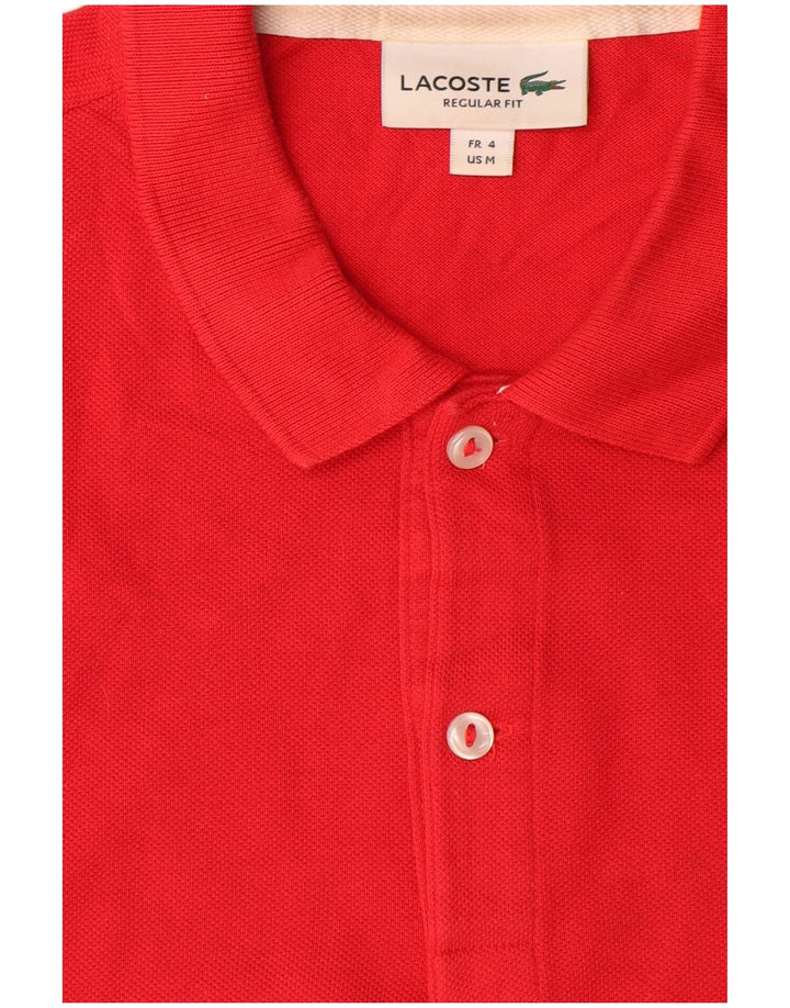 Lacoste Herre Regular Fit Polo Shirt Størrelse 4 Medium Rød Bomuld