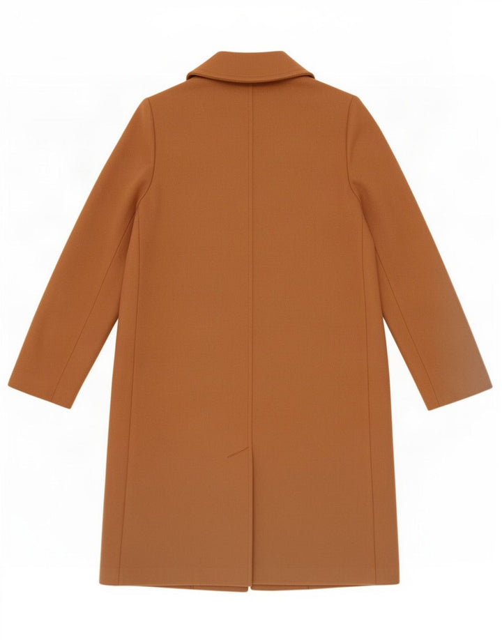 Zara Womens Open Overcoat UK 10 Small Beige Polyester