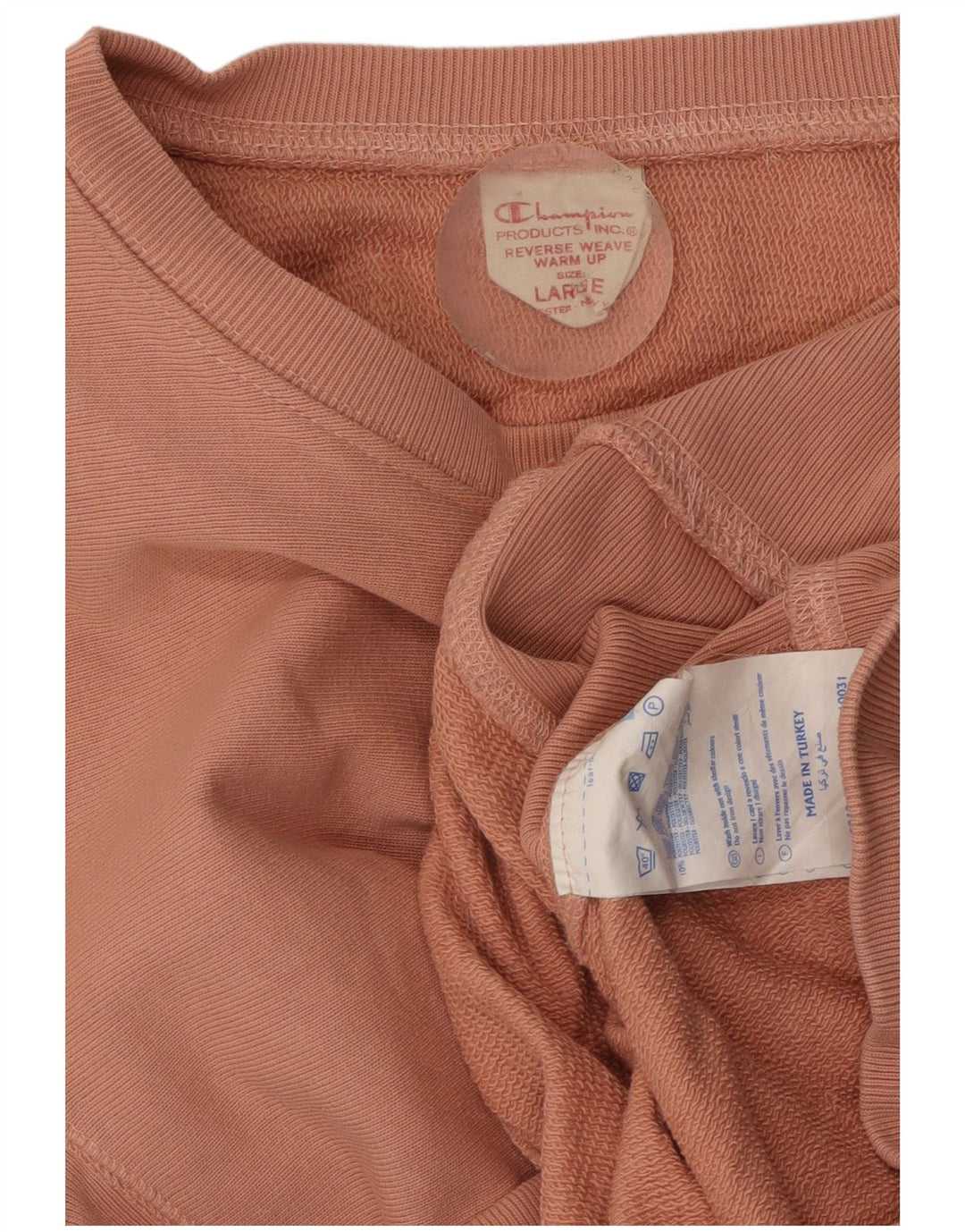 Champion Dame Sweatshirt Jumper UK 14 Large Pink Bomuld