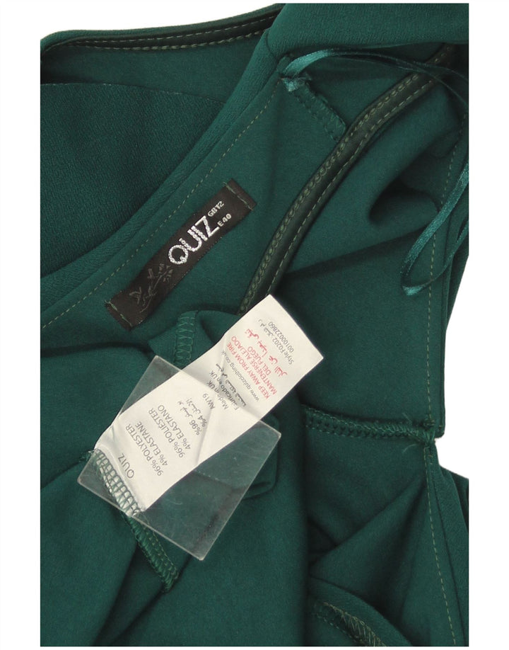 Quiz Kvinders Ærmeløs Skede Kjole UK 12 Medium Green Polyester