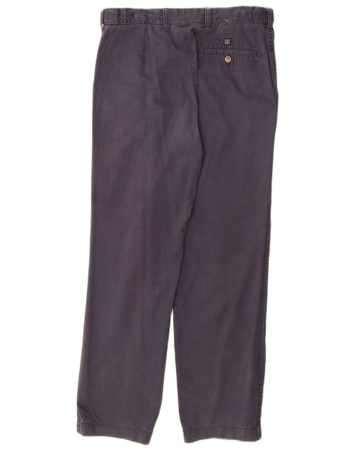 Marks & Spencer Herre Regular Chino Bukser W32 L31 Marineblå Bomuld