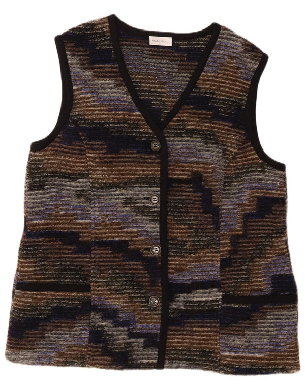 PETER HAHN Dame Cardigan Sweater UK 20 2XL Flerfarvet Stribet