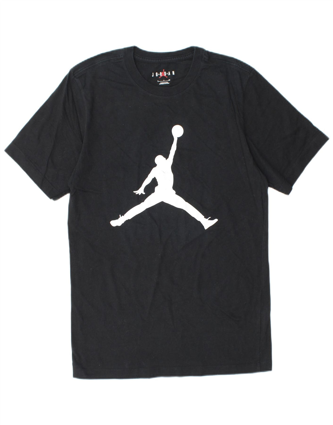 JORDAN Mens Graphic T-Shirt Top Small Black Cotton