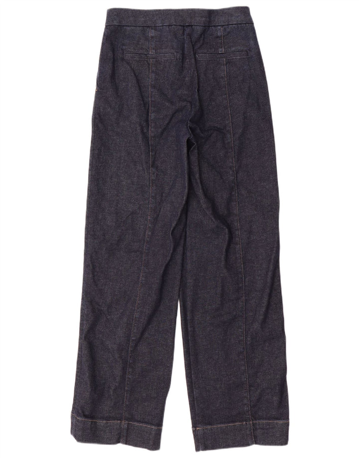 Jaeger lige jeans til kvinder UK 10 Small W26 L29 Marineblå bomuld