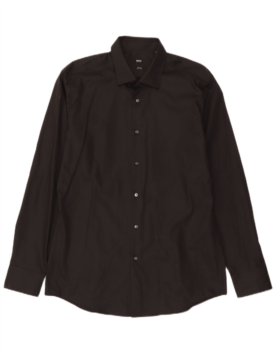 Hugo Boss Herre Slim Fit Skjorte Størrelse 41 16 1/2 Large Sort