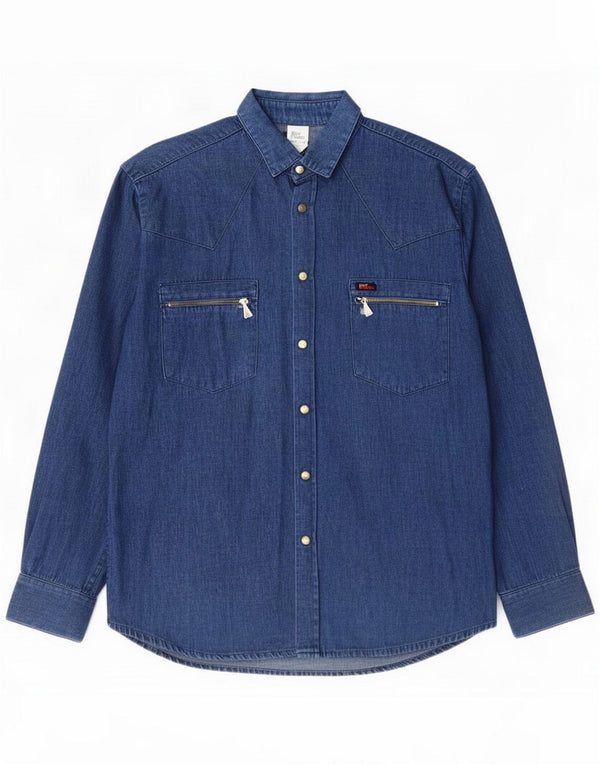 Roy Rogers Denimskjorte til mænd Medium Blue Cotton
