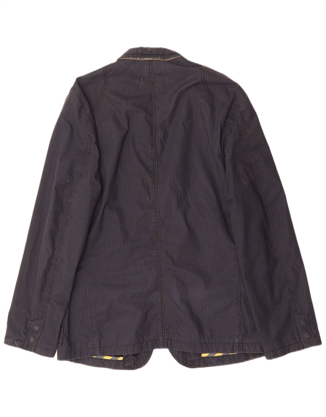 Camel Active Herre 2 Button Blazer Jacket UK 40 Large Navy Blue Pinstripe