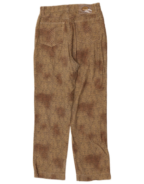 Gio Anna Dame Casual Bukser UK 10 Small W27 L30 Beige Animal Print