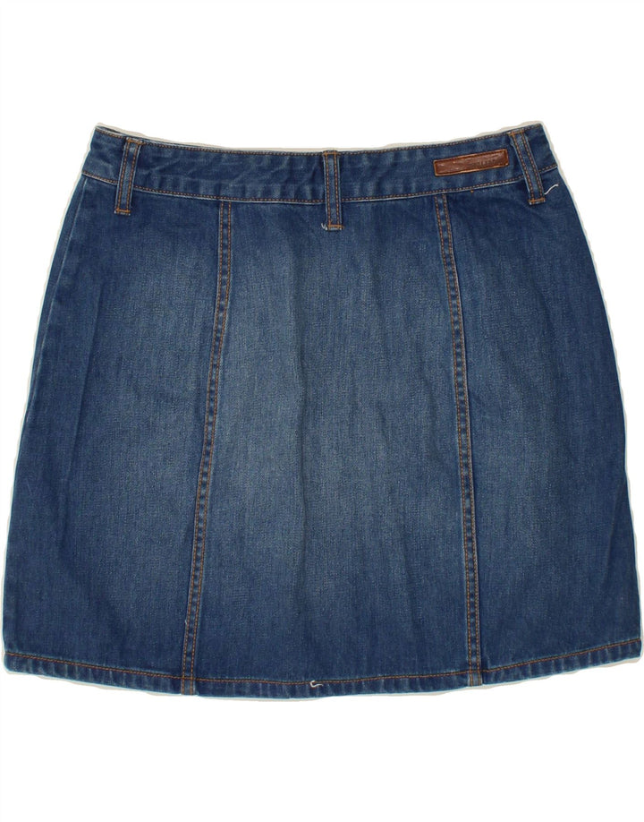 BILLABONG Womens Denim Skirt UK 12 Medium W28 Blue Cotton Vintage Billabong and Second-Hand Billabong from Messina Hembry 