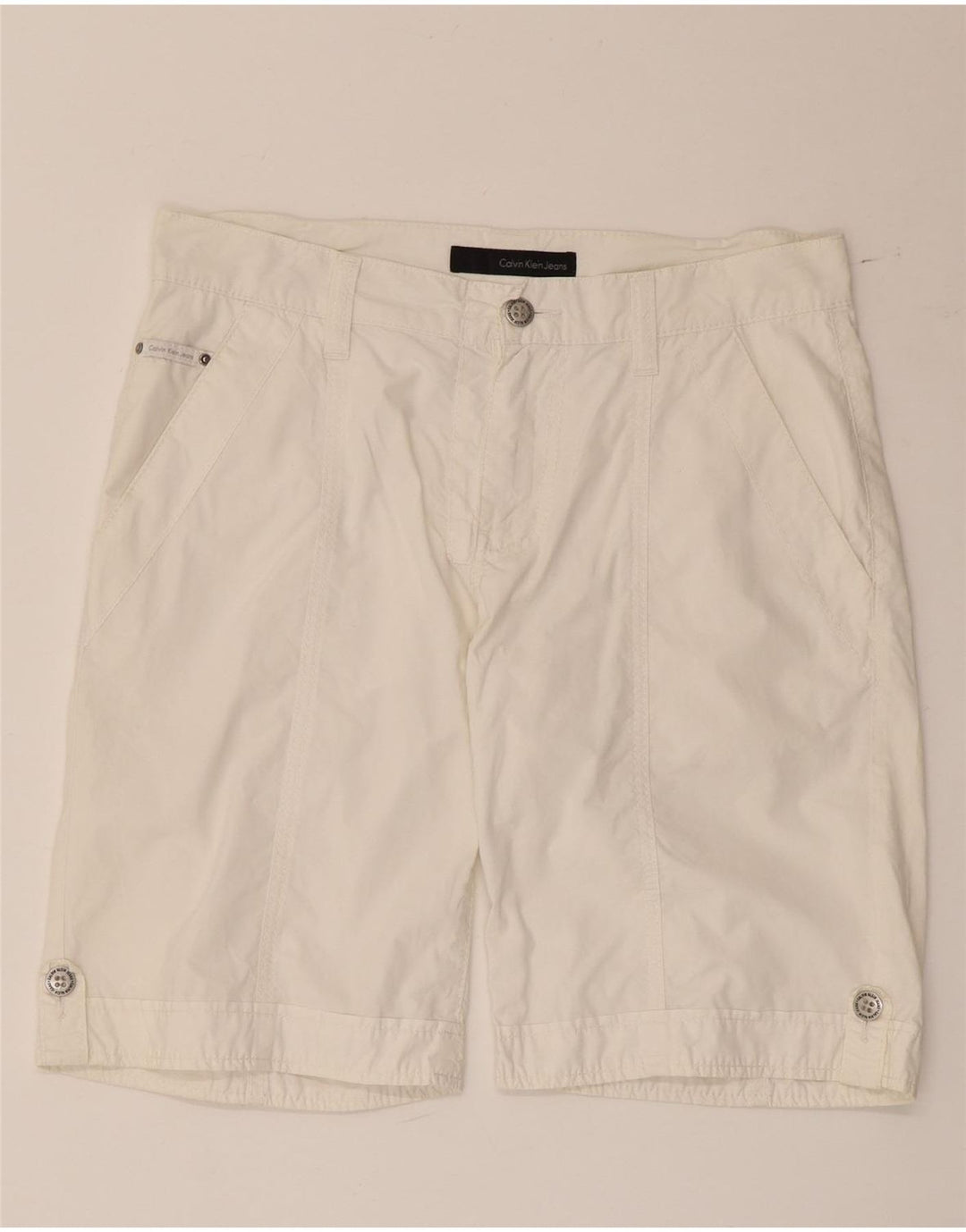 Calvin Klein Herre Chino Shorts W32 Medium White