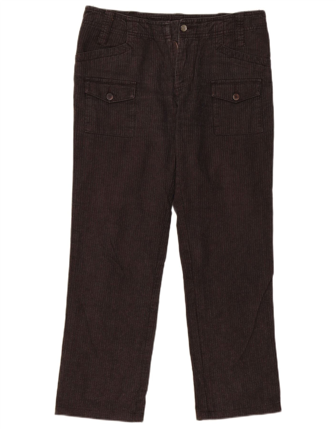 ELLESSE Lige Cargo-bukser til kvinder IT 44 Medium W32 L28 Grå nålestribe