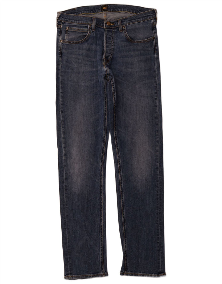 Lee Mens Daren Straight Jeans W32 L34 Blå Bomuld
