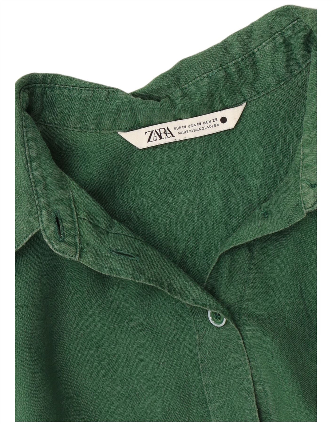 Zara Dame Oversized Shirt UK 14 Medium Green