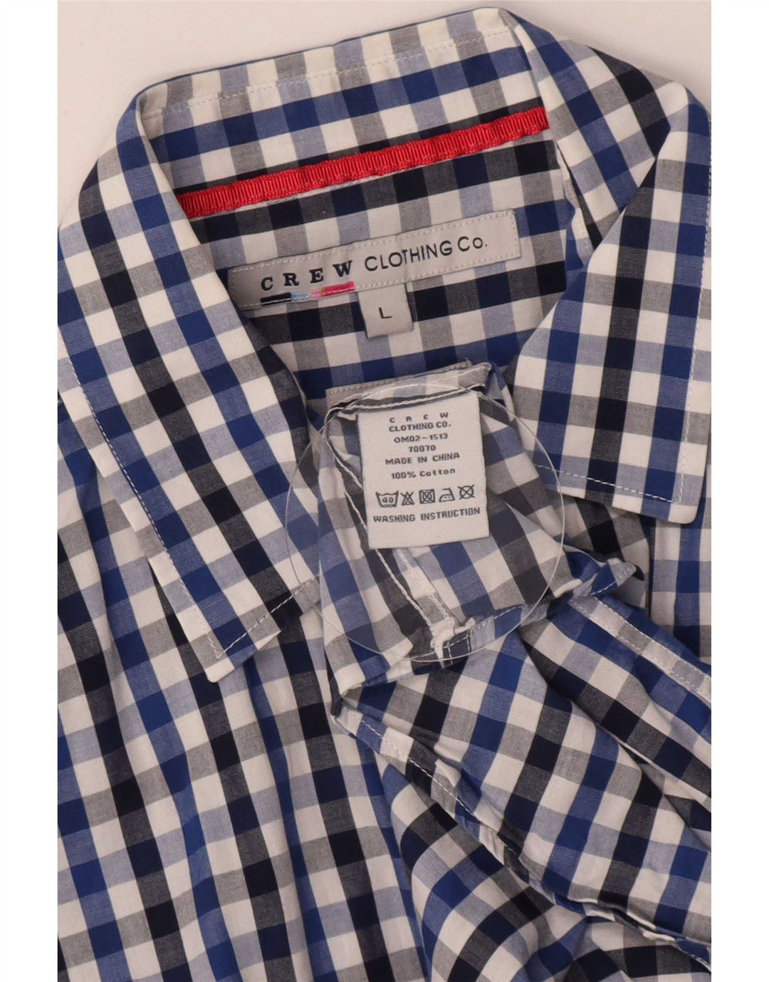 Crew Clothing Herreskjorte Stor blå Gingham Cotton