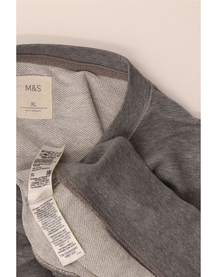 Marks & Spencer Herre Sweatshirt Jumper XL Grå Bomuld
