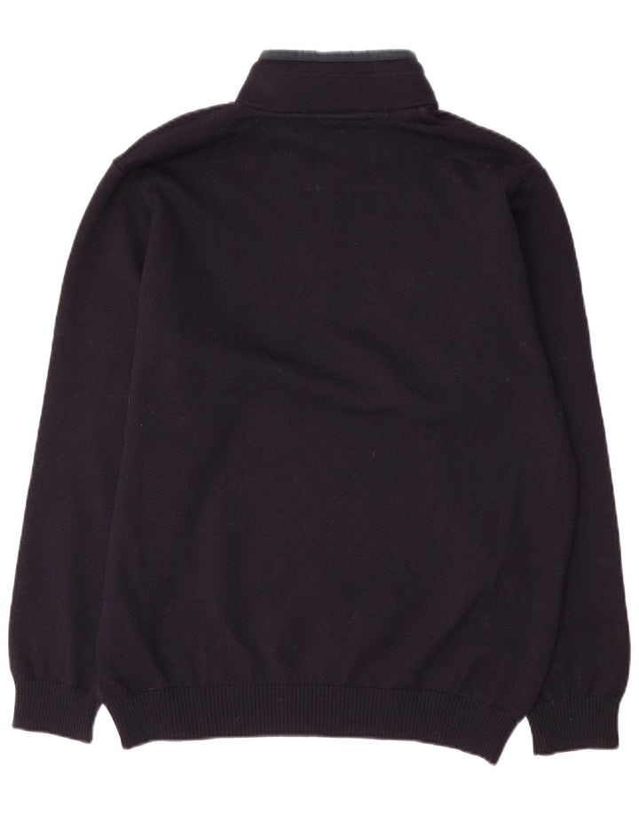Paul & Shark Herre Zip Neck Jumper Sweater Medium Navy Blue Uld