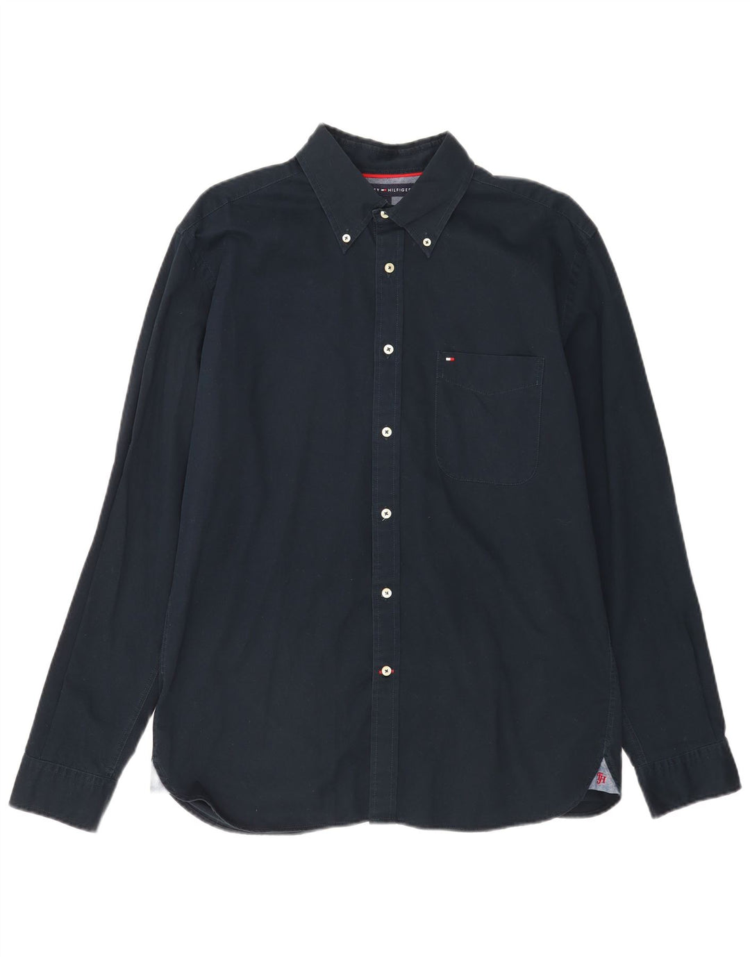 TOMMY HILFIGER Herreskjorte Stor marineblå bomuld