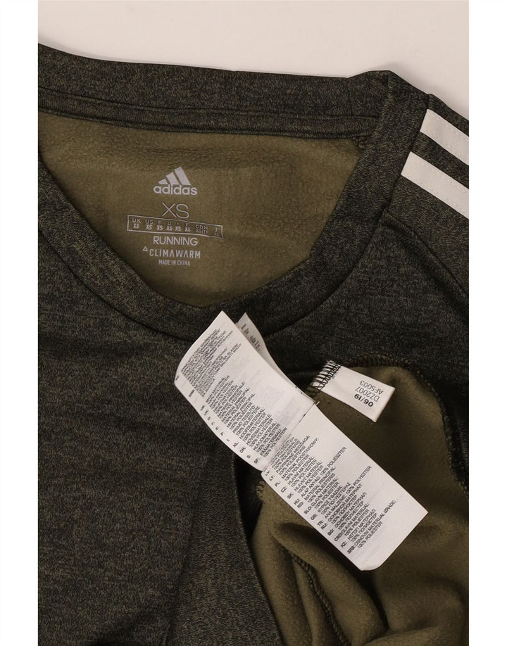 Adidas Herre Climawarm Sweatshirt Jumper XS Khaki Flecked Polyester