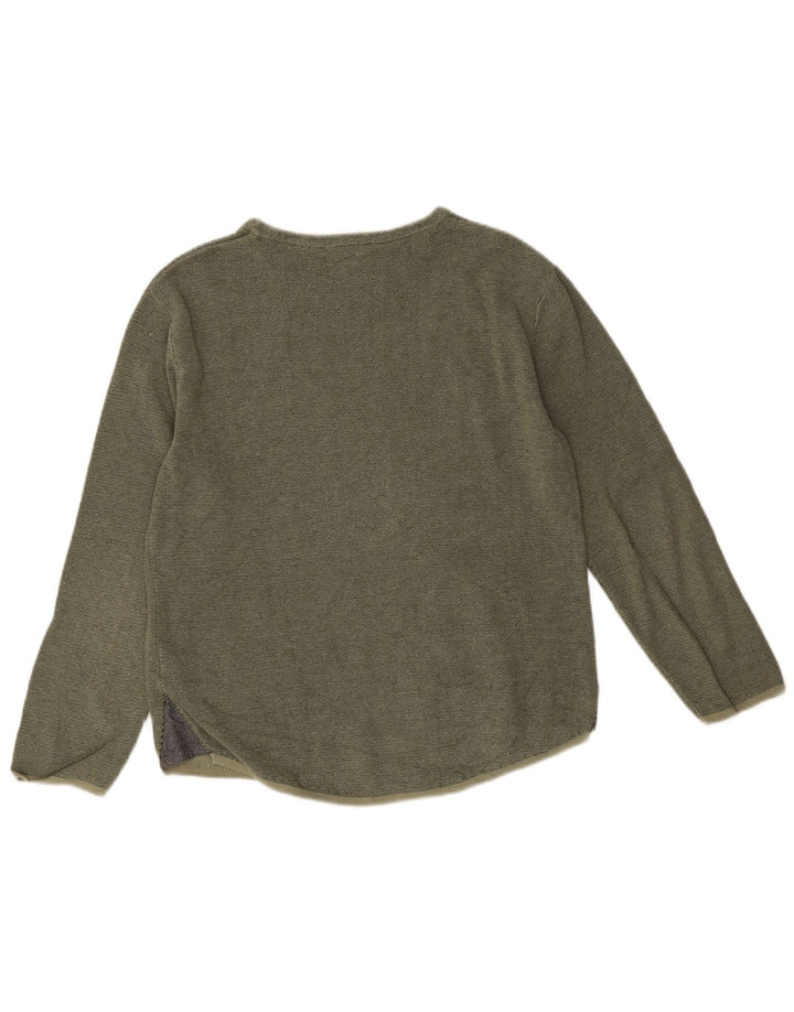 Zara Boys Grafisk Top Langærmet 11-12 år Khaki Bomuld