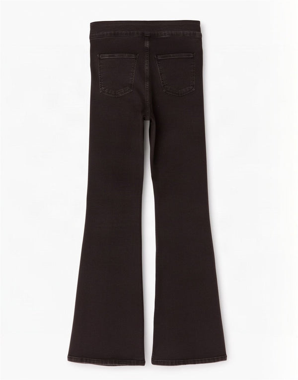 Topshop Dame Højtaljede Flared Jeans W30 L32 Sort