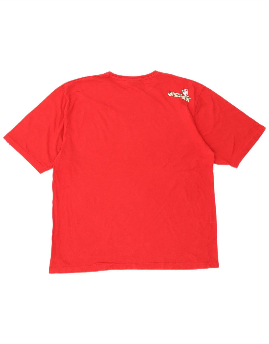 Saltrock Herre Grafisk T-Shirt Top 2XL Rød Bomuld