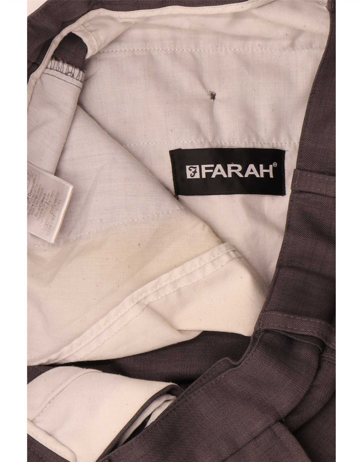 Farah Lige Chinobukser til mænd W32 L31 Grå polyester