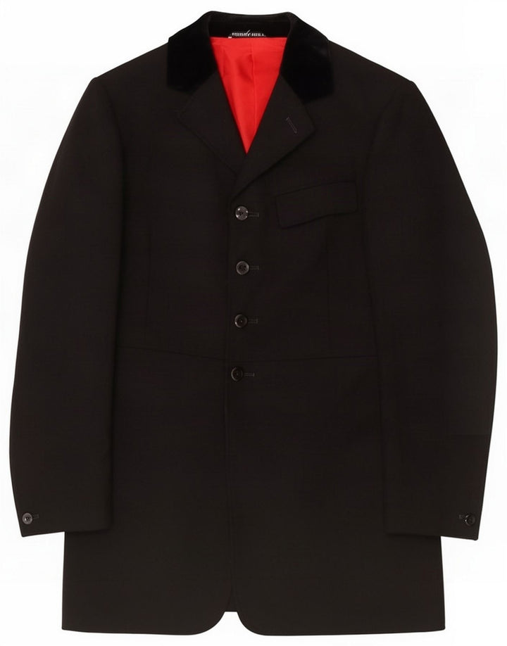 Vintage Herre 4-knaps blazerjakke UK 36 Small Black Wool